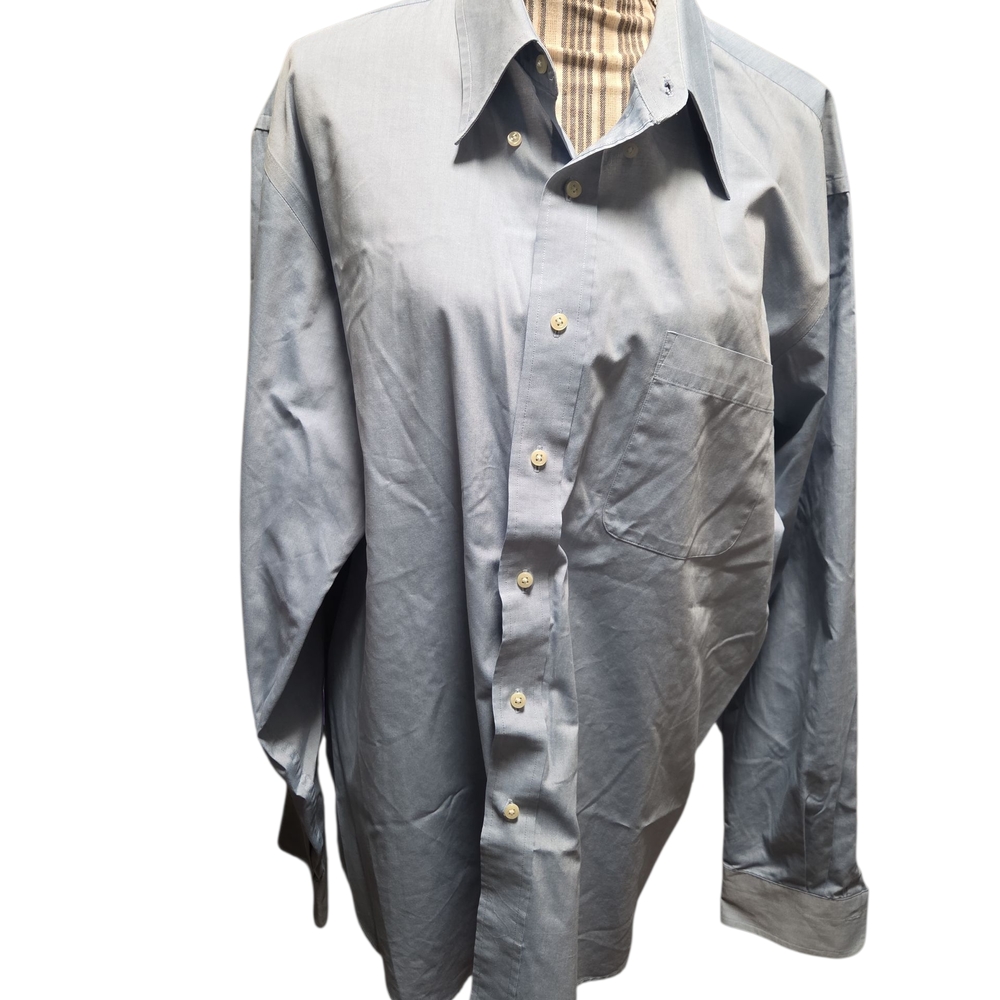 Vintage Marshall Field's Men's Blue Shirt